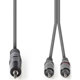 Cavo audio stereo 3,5mm maschio-2x maschio RCA 3m