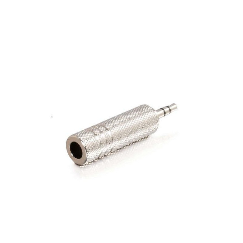 Adattatore Jack spina 3.5mm stereo presa 6.3mm stereo - in metallo