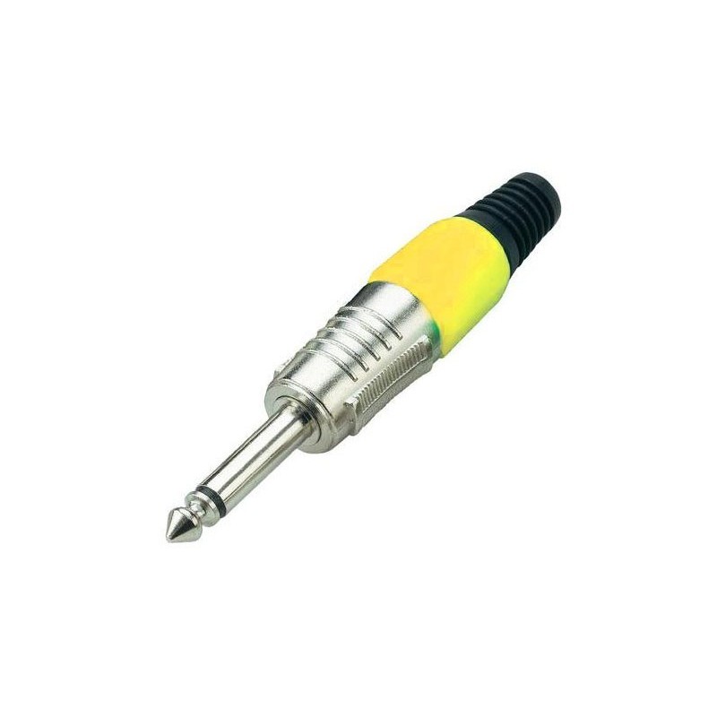 Connettore Jack 6.3mm mono - giallo