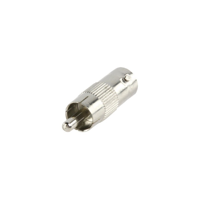 Adattatore RCA Maschio - BNC Femmina Argento 50 Ohm Nichel