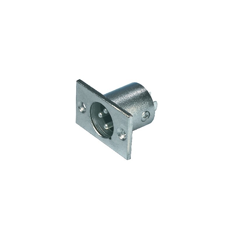 Connettore XLR 3-Pin Maschio Metallo Argento