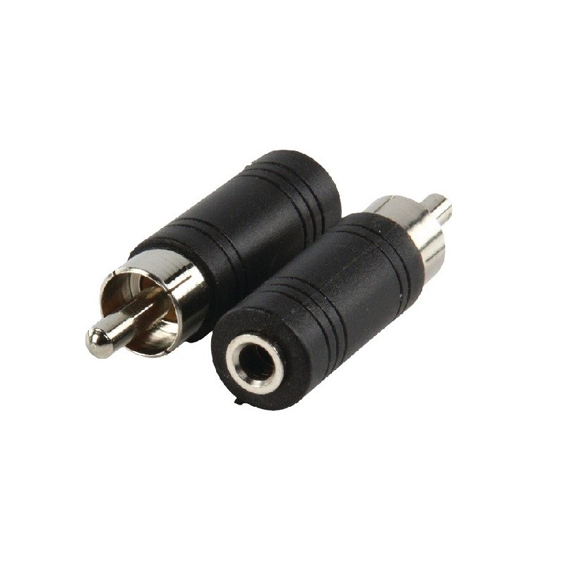 Adattatore Mono-Audio RCA Maschio - 3.5 mm Femmina Nero