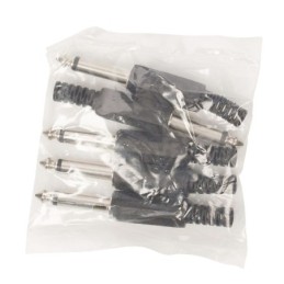 Monoconnettore 6.35 mm Maschio PVC Nero