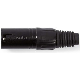 Connettore XLR 3-Pin Maschio nichelato Diametro ingresso cavo 5mm Nero