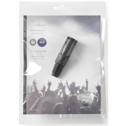 Connettore XLR 3-Pin Maschio nichelato Diametro ingresso cavo 5mm Nero