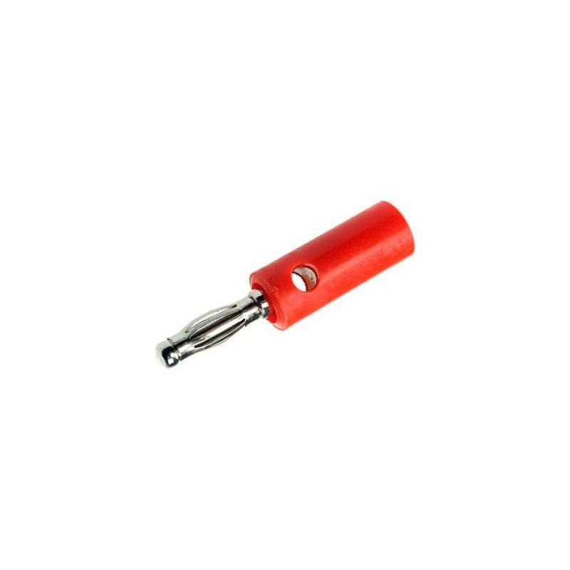 Connettore banana 4mm maschio - rosso