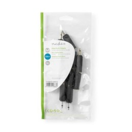 Adattatore audio mono Maschio da 3,5 mm - Femmina da 6,35 mm 10 pezzi Nero