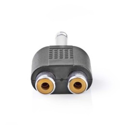 Adattatore audio mono Maschio da 6,35 mm - 2x Femmina RCA 10 pezzi Nero