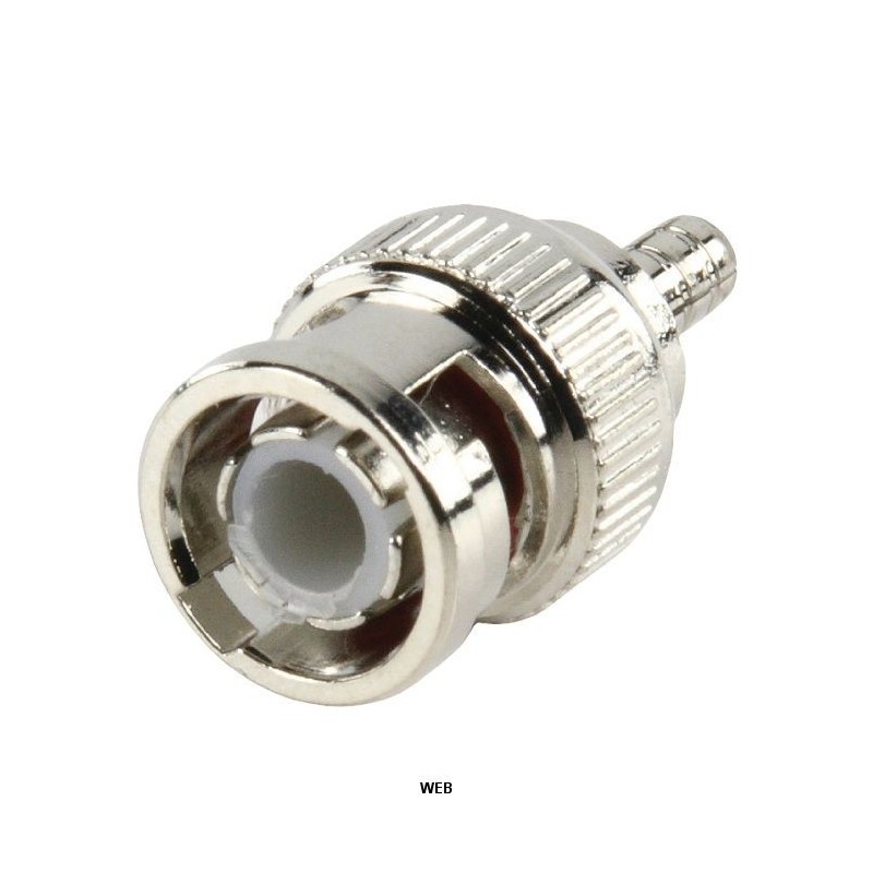 Connettore BNC 2.55 mm Maschio Metallo Argento