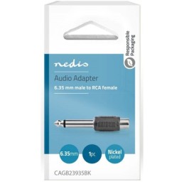 Adattatore audio mono 6,35 mm maschio - RCA femmina
