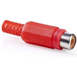 Connettore RCA femmina rosso confezione da 25 pezzi