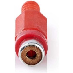 Connettore RCA femmina rosso confezione da 25 pezzi