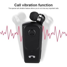 Auricolare bluetooth clip-on F920 wireless con microfono e vibrazione