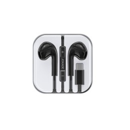 Auricolari Type-C con microfono e controllo volume neri JD046