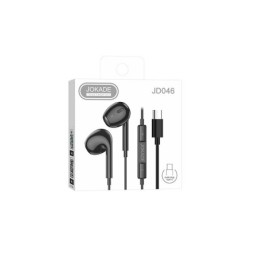 Auricolari Type-C con microfono e controllo volume neri JD046