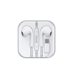 Auricolari Type-C con microfono e controllo volume bianchi JD046