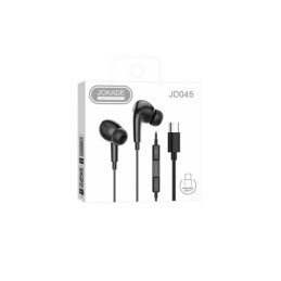 Auricolari Type-C con microfono e controllo volume neri JD045