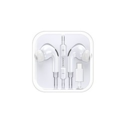 Auricolari Type-C con microfono e controllo volume bianchi JD045