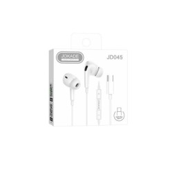 Auricolari Type-C con microfono e controllo volume bianchi JD045