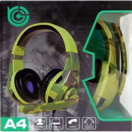 Cuffie gaming con microfono Tucci A4 - Verde chiaro camouflage