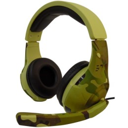 Cuffie gaming con microfono Tucci A4 - Verde chiaro camouflage