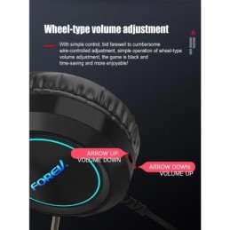 Cuffie da gaming con microfono virtual 7.1 audio con illuminazione LED