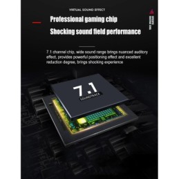 Cuffie da gaming con microfono virtual 7.1 audio con illuminazione LED