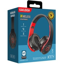 Cuffie ad archetto Bluetooth con ingresso scheda SD rosse e nere KSC-728