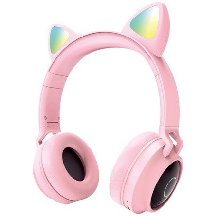 Cuffie ad archetto bluetooth rosa JD012