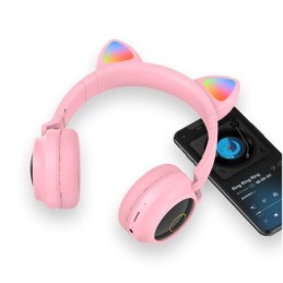 Cuffie ad archetto bluetooth rosa JD012
