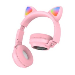 Cuffie ad archetto bluetooth rosa JD012