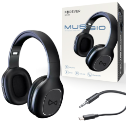 Cuffie wireless Forever BTH-505 ad archetto nere