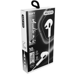 Cuffie auricolari da gioco con microfono AKZ-D10 bianche