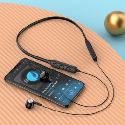 Cuffie auricolari da collo Bluetooth nere KSC-730