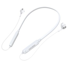 Cuffie auricolari da collo Bluetooth bianche