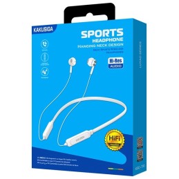Cuffie auricolari da collo Bluetooth bianche