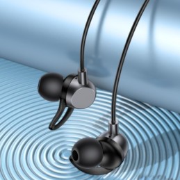 Cuffie auricolari con microfono 1.2m nere KSC-705