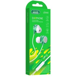 Cuffie auricolari con microfono 1.2m verdi JD040