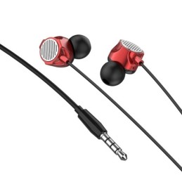 Cuffie auricolari con microfono 1.2m rosse JD040