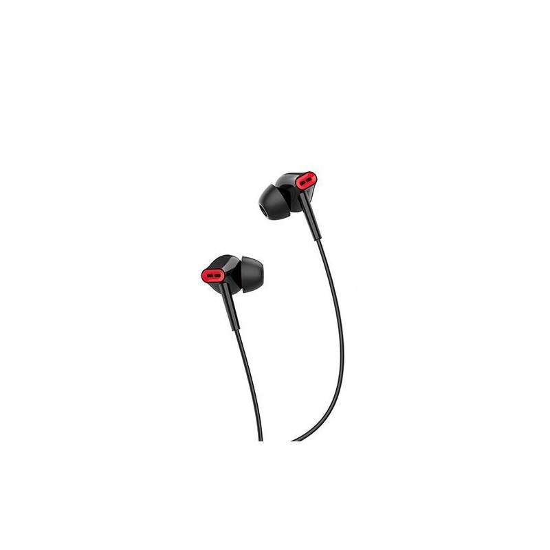 Cuffie auricolari con microfono 1.2m nere JD004