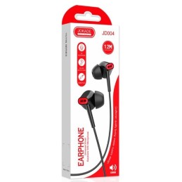 Cuffie auricolari con microfono 1.2m nere JD004