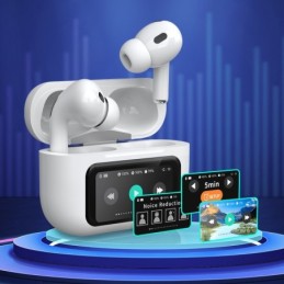 Cuffie auricolari Bluetooth con display Touch Screen LED e cancellazione rumore ANC+ENC KSC-1463