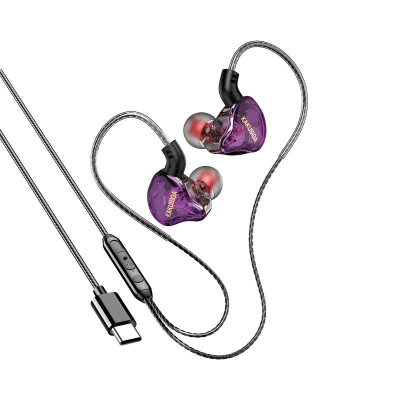 Cuffie auricolari con microfono 1,2m Type-c viola KSC-1300