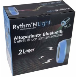 Effetto luce proiettore doppio laser rosso/verde con telecomando e altoparlante Bluetooth