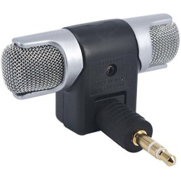 Microfono stereo snodabile 90° jack 3.5mm 3 poli per PC
