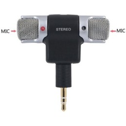 Microfono stereo snodabile 90° jack 3.5mm 3 poli per PC