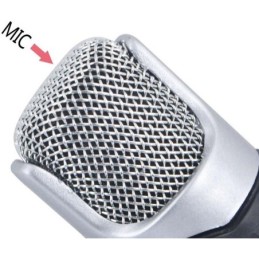 Microfono stereo snodabile 90° jack 3.5mm 3 poli per PC