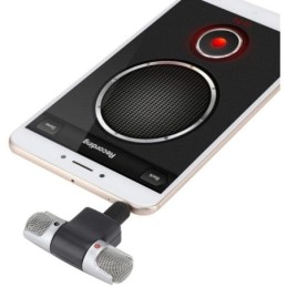 Microfono stereo snodabile 90° jack 3.5mm 4 poli per smartphone e tablet