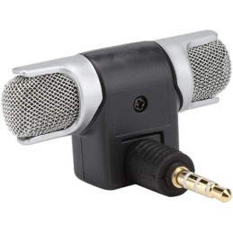 Microfono stereo snodabile 90° jack 3.5mm 4 poli per smartphone e tablet