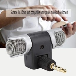 Microfono stereo snodabile 90° jack 3.5mm 4 poli per smartphone e tablet